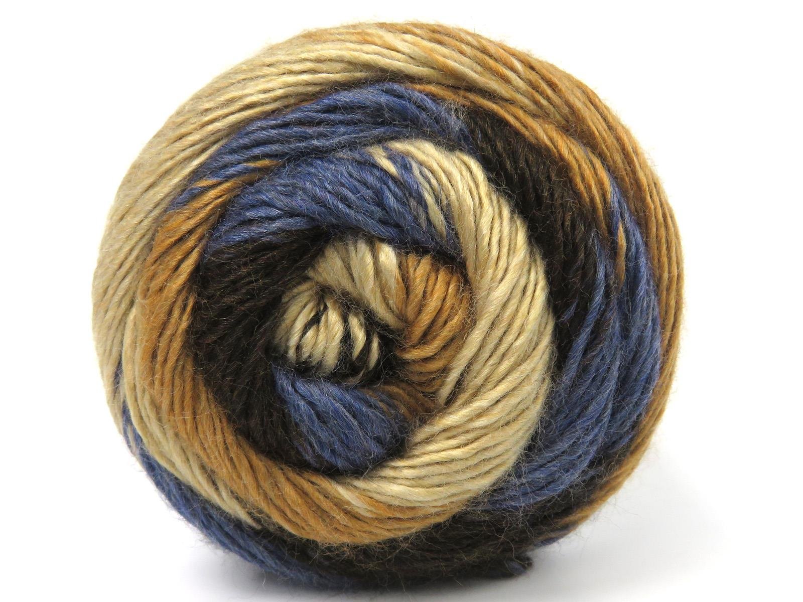 Lot of 3 x 100gr Skeins Ice Yarns CAKES NAPOLITANO Yarn Jeans Blue Brown Shades