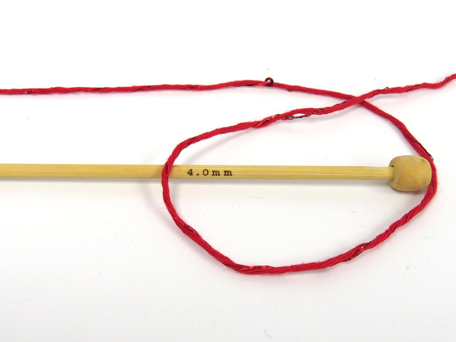 Lot of 3 x 100gr Skeins Ice Yarns NATURAL COTTON PAILLETTE (85%Cotton 5% Paillette) Yarn Red