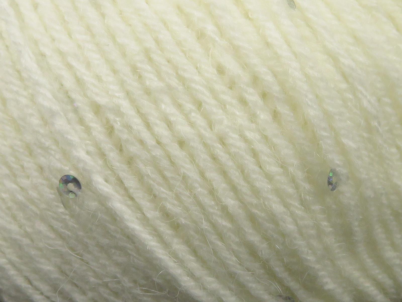 Lot of 4 Skeins Ice Yarns ALPACA PAILLETTE (20% Alpaca 5% Paillette) Yarn White