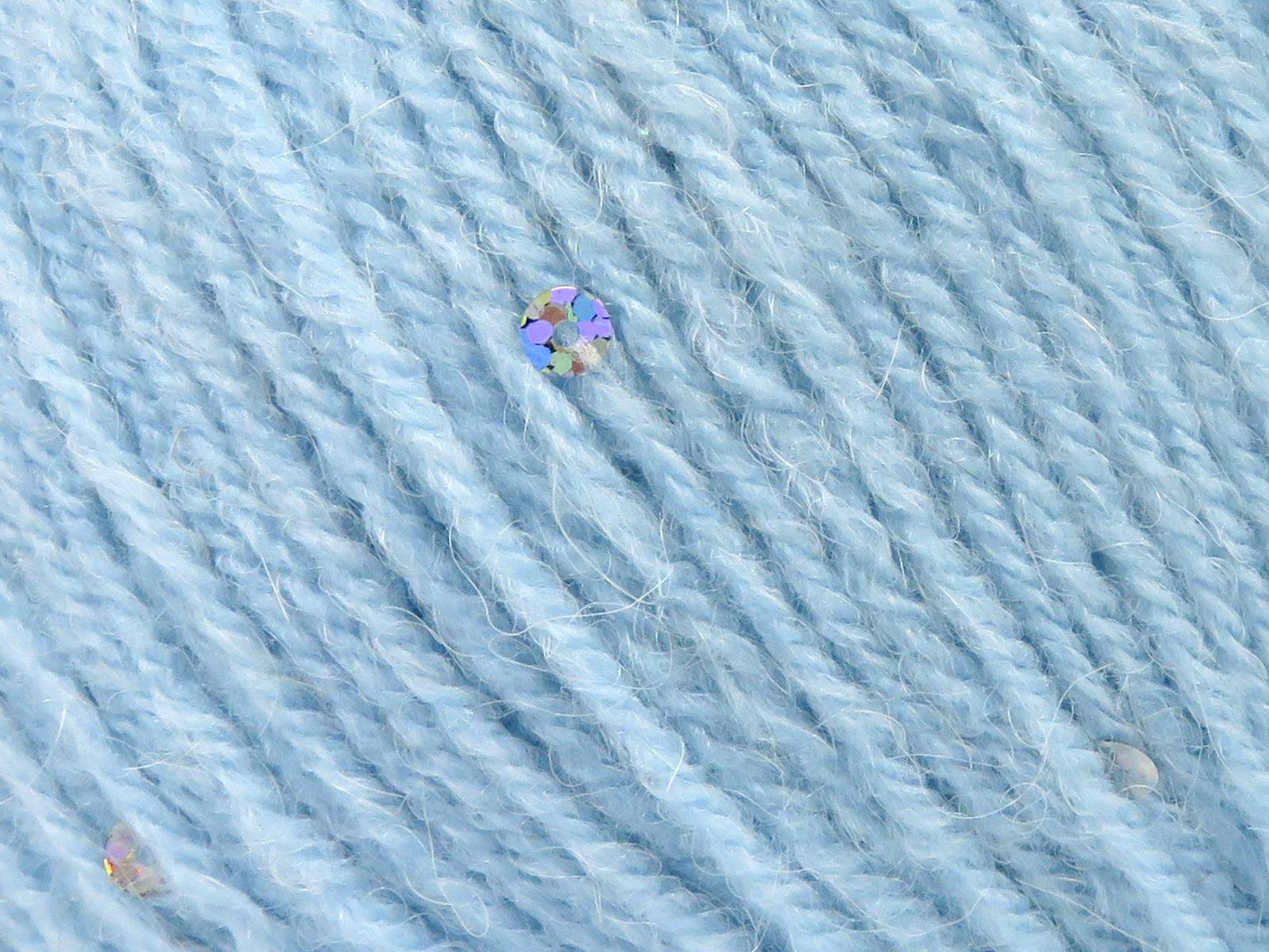 Lot of 4 Skeins Ice Yarns ALPACA PAILLETTE (20% Alpaca 5% Paillette) Yarn Baby Blue