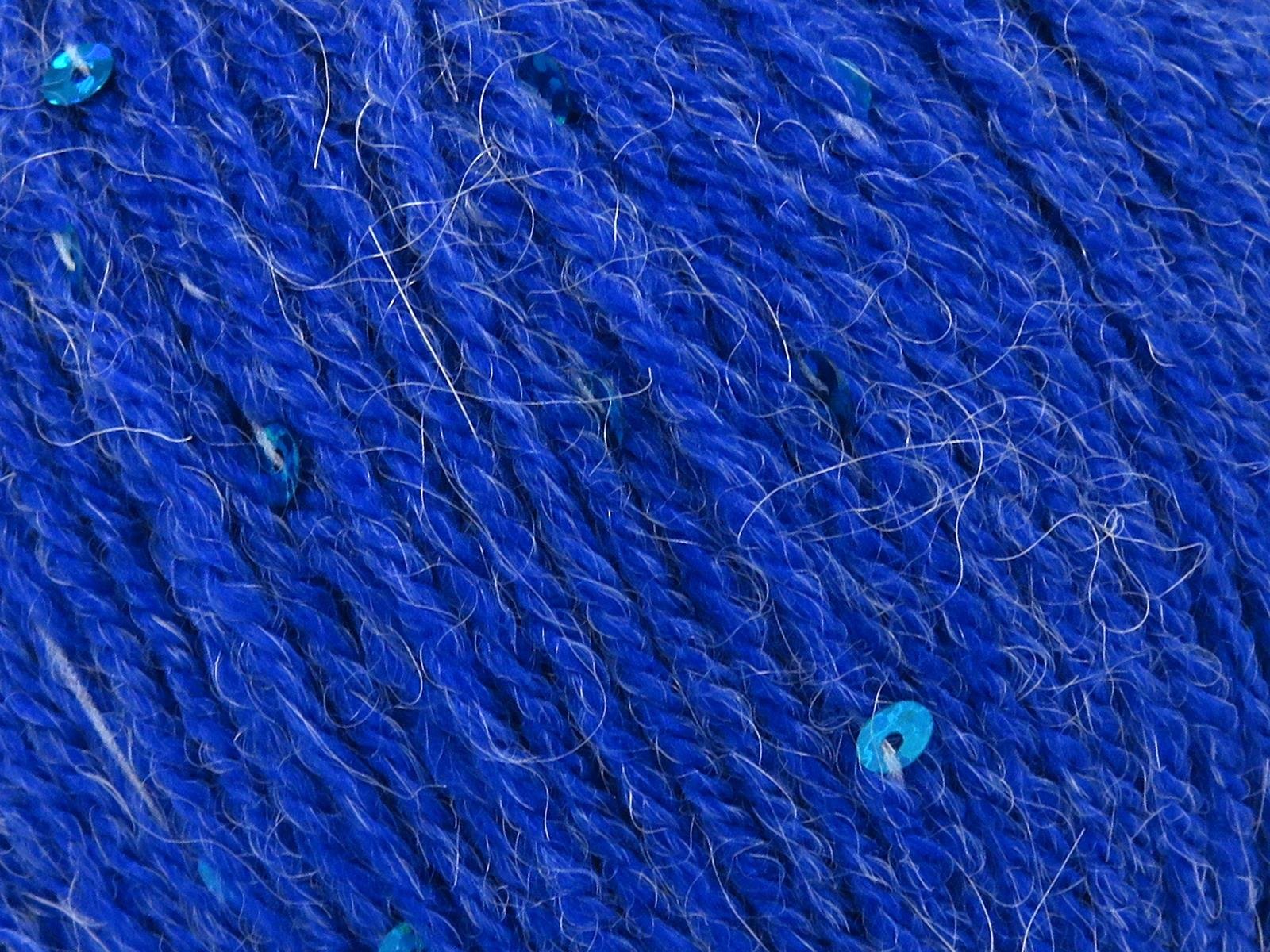 Lot of 4 Skeins Ice Yarns ALPACA PAILLETTE (20% Alpaca 5% Paillette) Yarn Blue