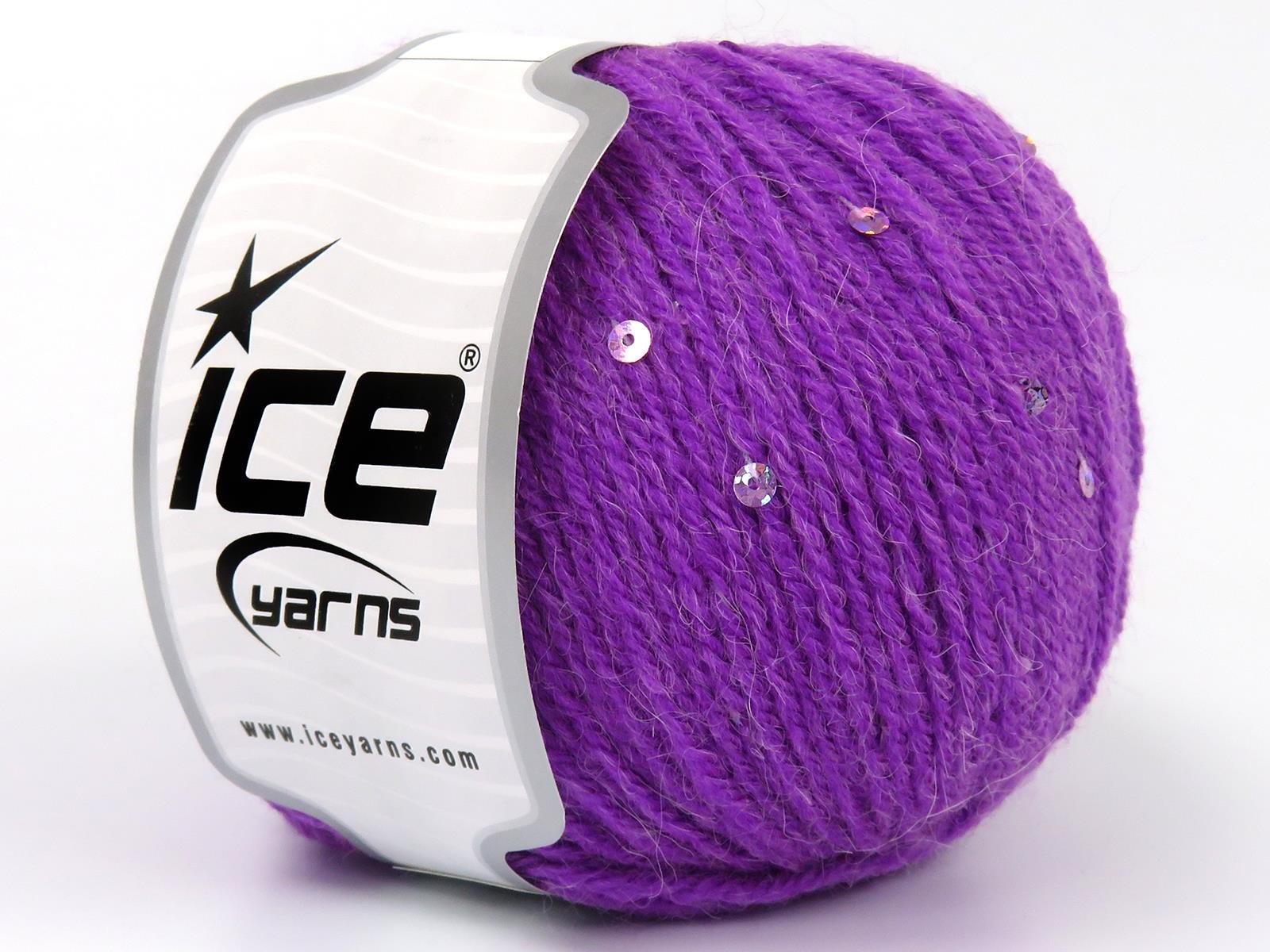 Lot of 4 Skeins Ice Yarns ALPACA PAILLETTE (20% Alpaca 5% Paillette) Yarn Fuchsia