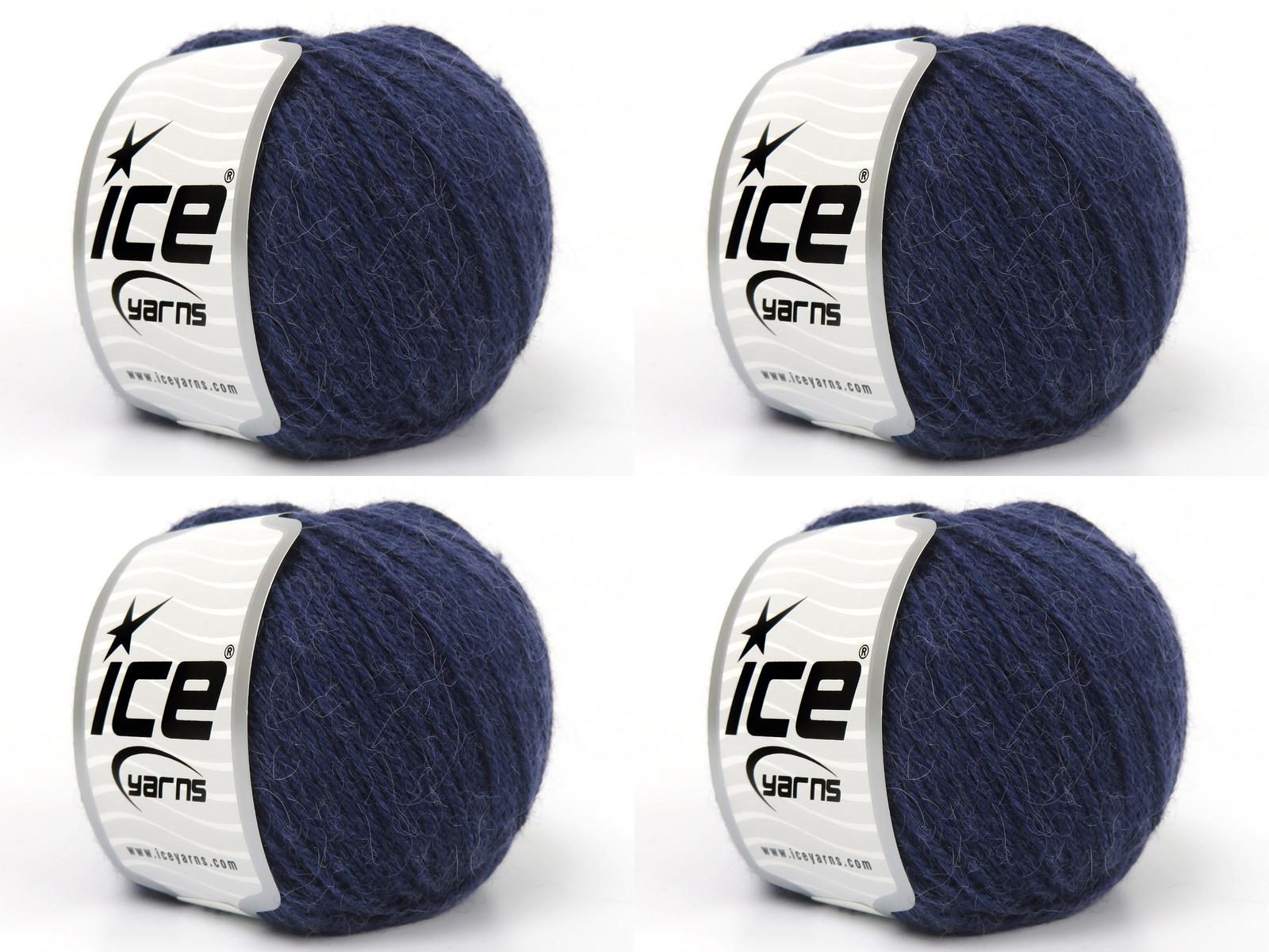 Lot of 4 Skeins Ice Yarns BABY ALPACA (45% Superwash Extrafine Merino Wool) Yarn Purple