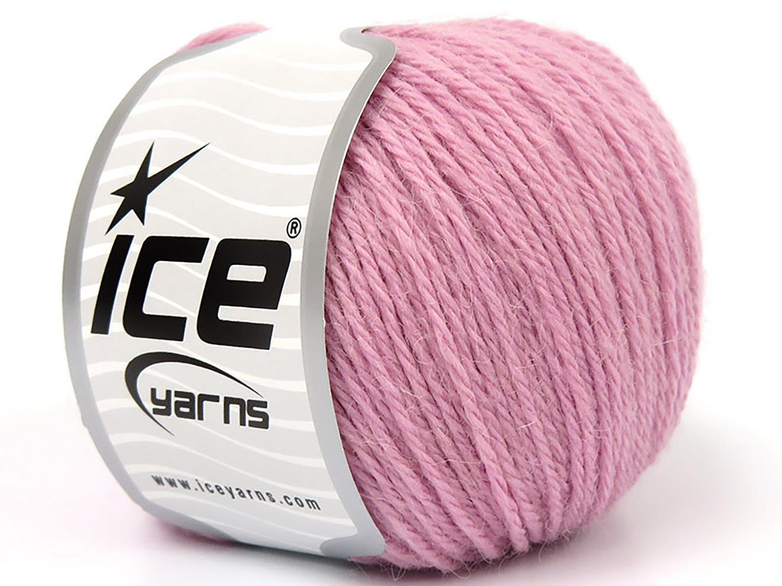Lot of 4 Skeins Ice Yarns BABY ALPACA (45% Superwash Extrafine Merino Wool) Yarn Baby Pink