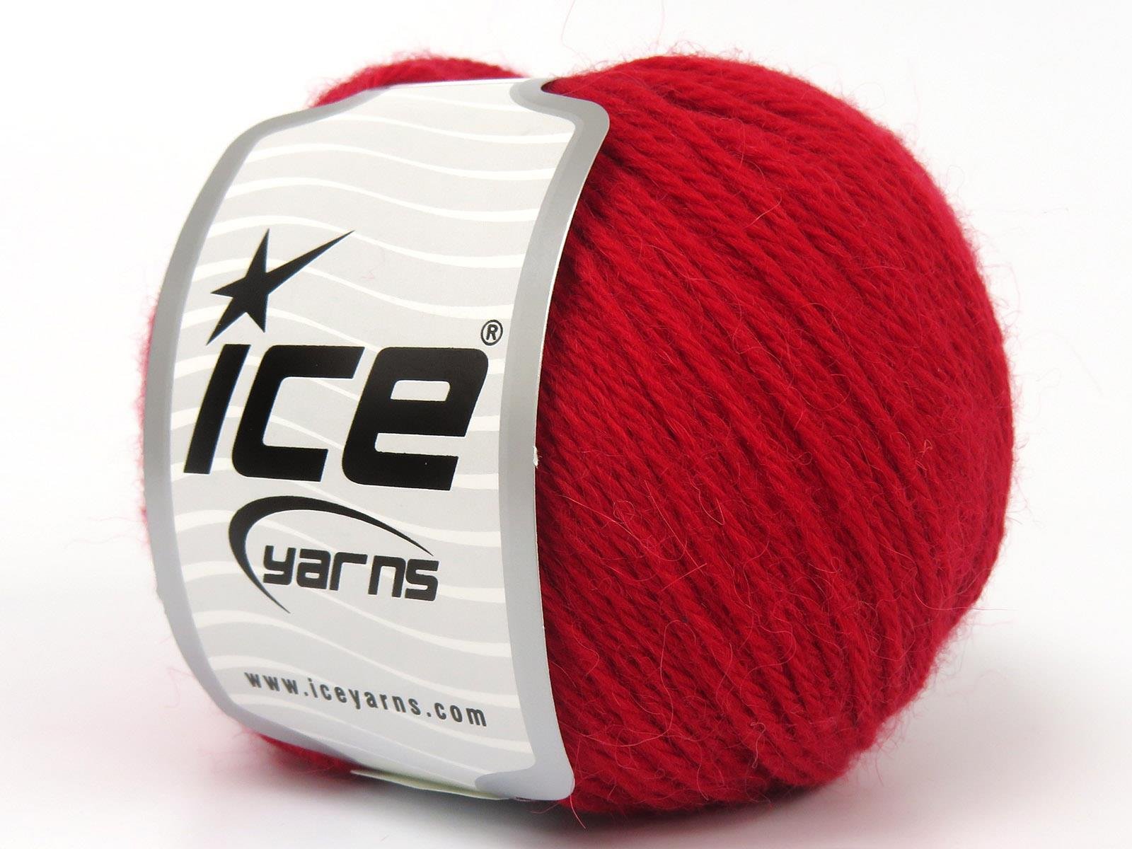 Lot of 4 Skeins Ice Yarns BABY ALPACA (45% Superwash Extrafine Merino Wool) Yarn Red