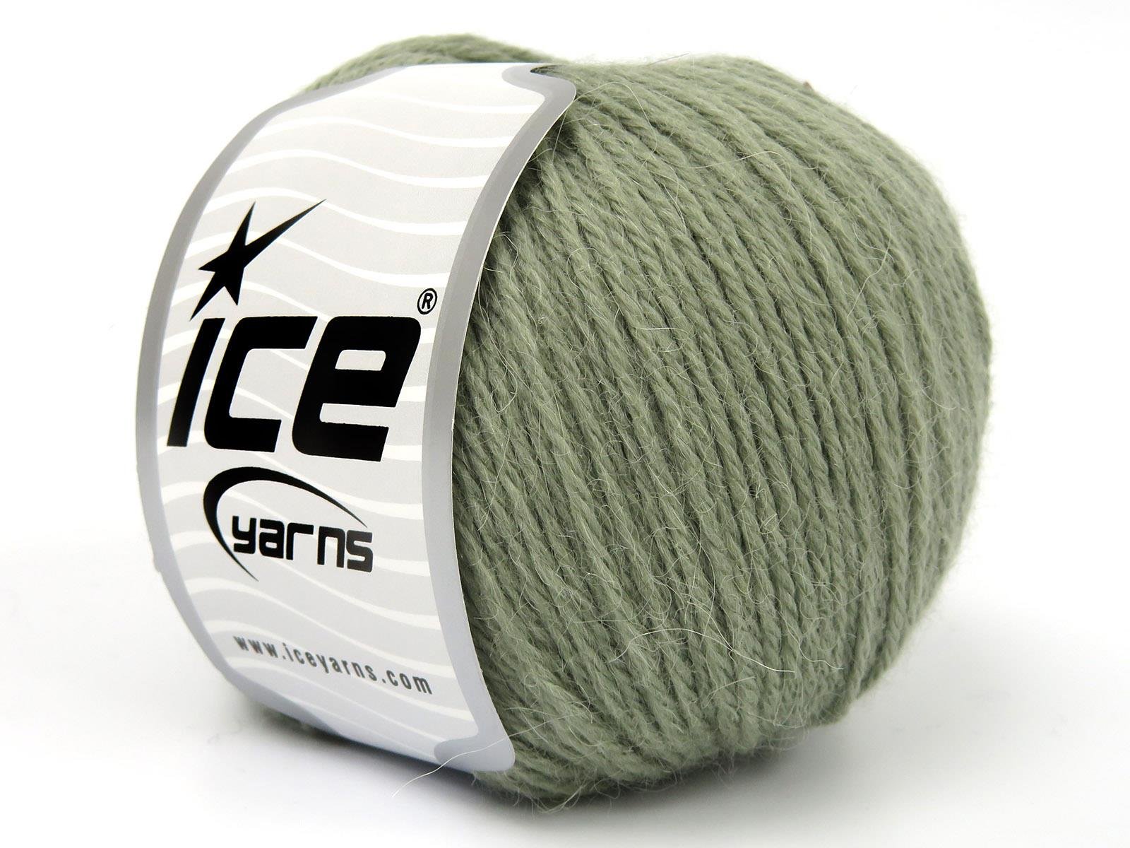 Lot of 4 Skeins Ice Yarns BABY ALPACA (45% Superwash Extrafine Merino Wool) Yarn Light Water Green