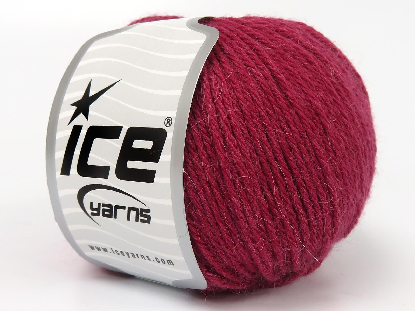 Lot of 4 Skeins Ice Yarns BABY ALPACA (55% Baby Alpaca 45% Superwash Extrafine Merino Wool) Yarn Dark Fuchsia