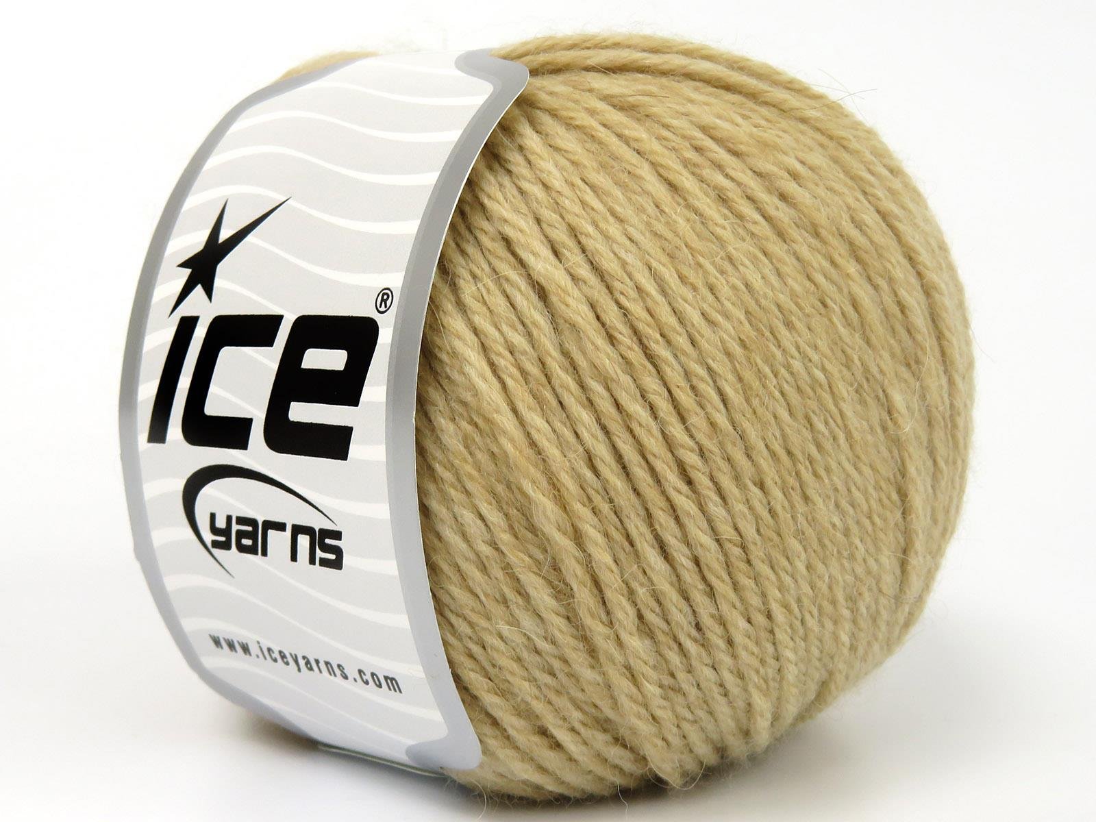 Lot of 4 Skeins Ice Yarns BABY ALPACA NATURAL COLORS (55% Baby Alpaca 45% Superwash Extrafine Merino Wool) Yarn Milky Brown