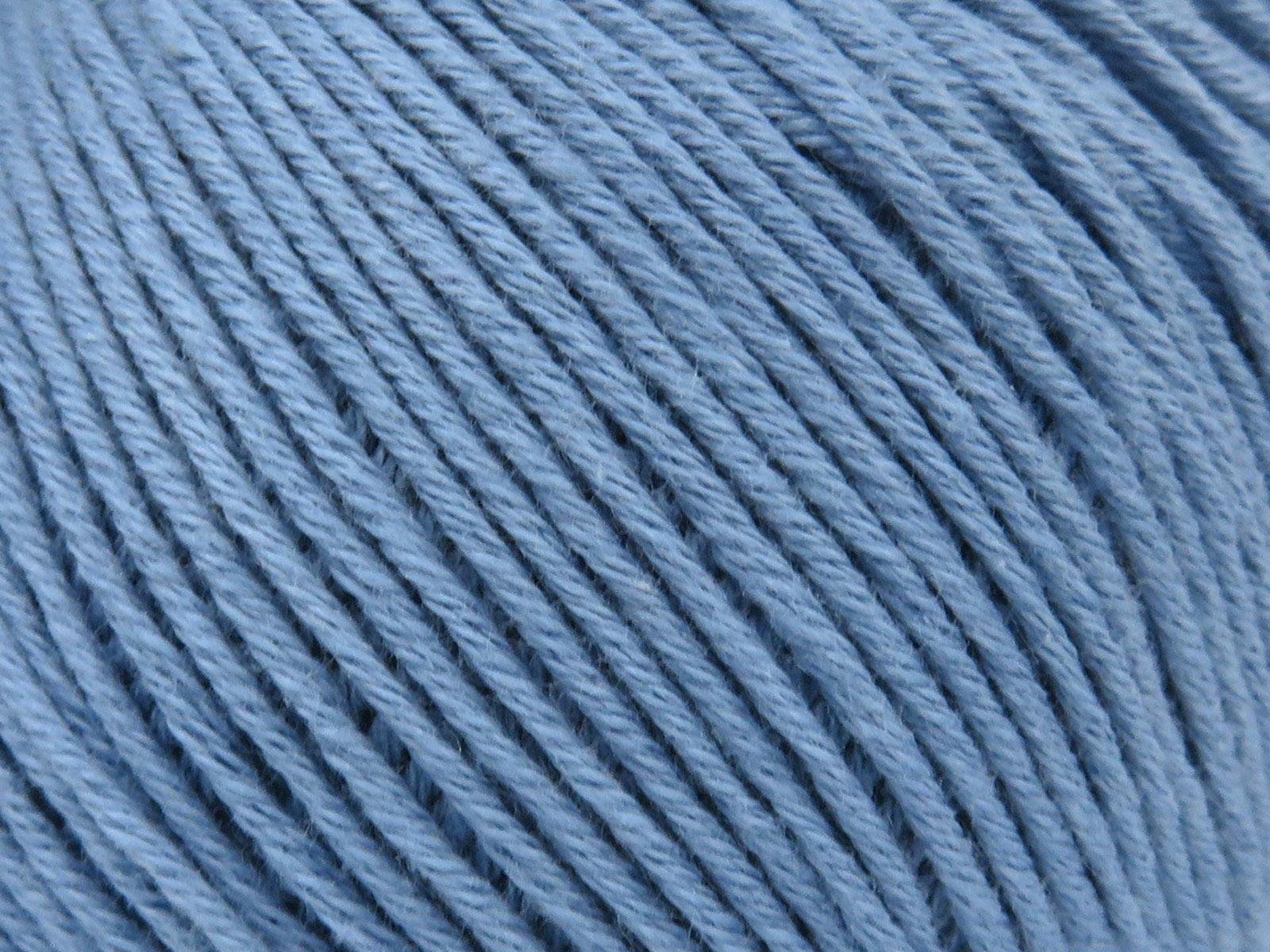 Lot of 4 Skeins Ice Yarns ORGANIC BABY COTTON (100% Organic Cotton) Yarn light indigo Blue