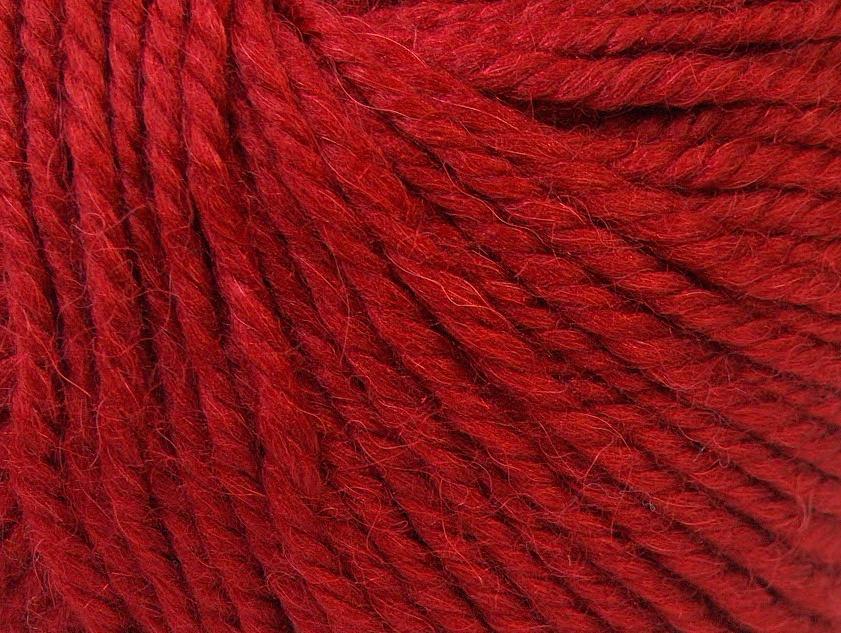 Lot of 4 x 100gr Skeins ICE ALPACA BULKY (25% Alpaca 35% Wool) Yarn Dark Red