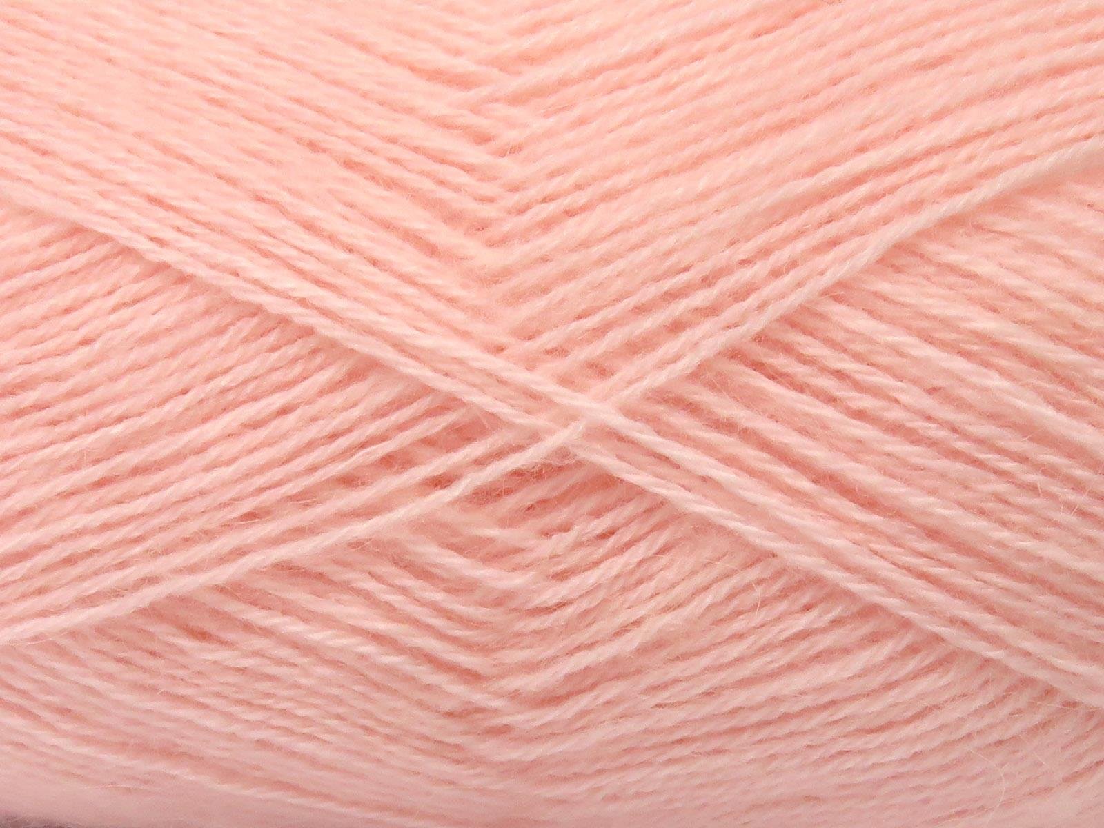 Lot of 4 x 100gr Skeins Ice Yarns ANGORA (10% Mohair 15% Wool) Yarn Baby Pink