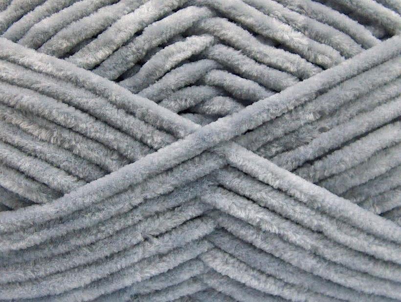 Lot of 4 x 100gr Skeins Ice Yarns CHENILLE BABY (100% MicroFiber) Yarn Grey