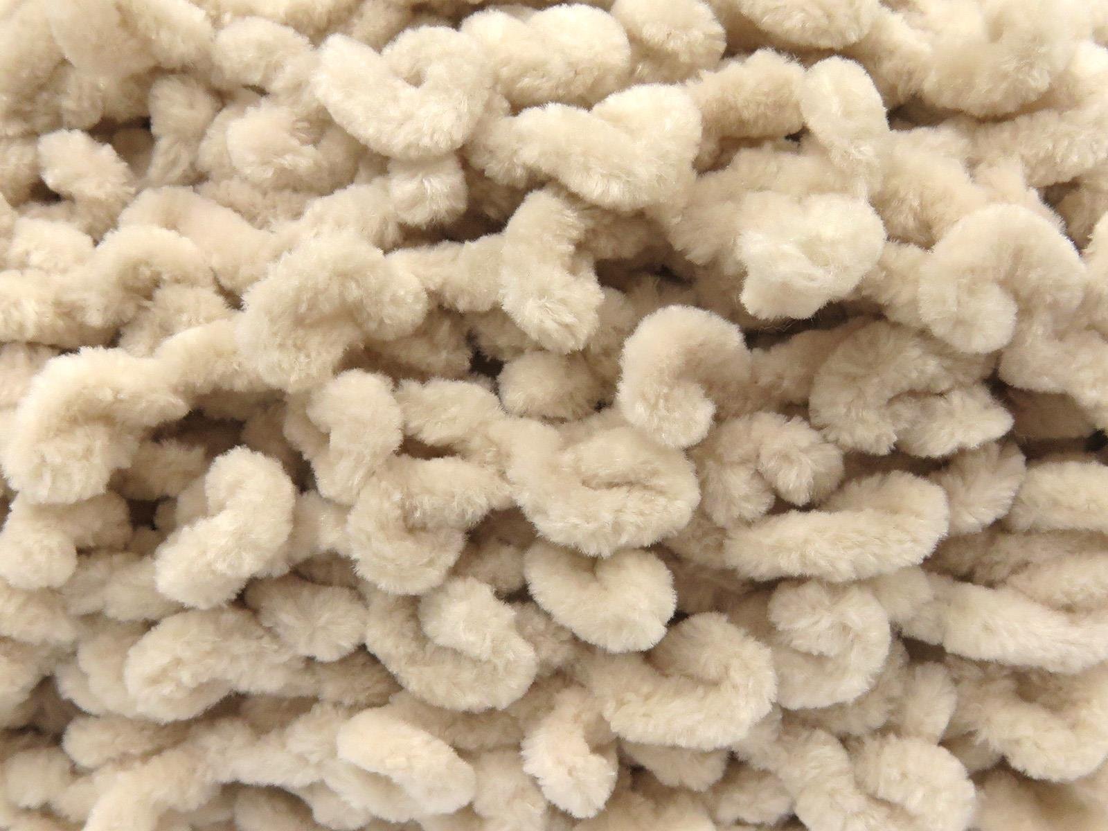 Lot of 4 x 100gr Skeins Ice Yarns CHENILLE BOUCLERON (100% MicroFiber) Yarn Beige