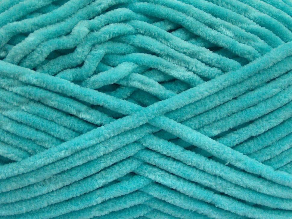 Lot of 4 x 100gr Skeins Ice Yarns CHENILLE BABY (100% MicroFiber) Yarn Turquoise