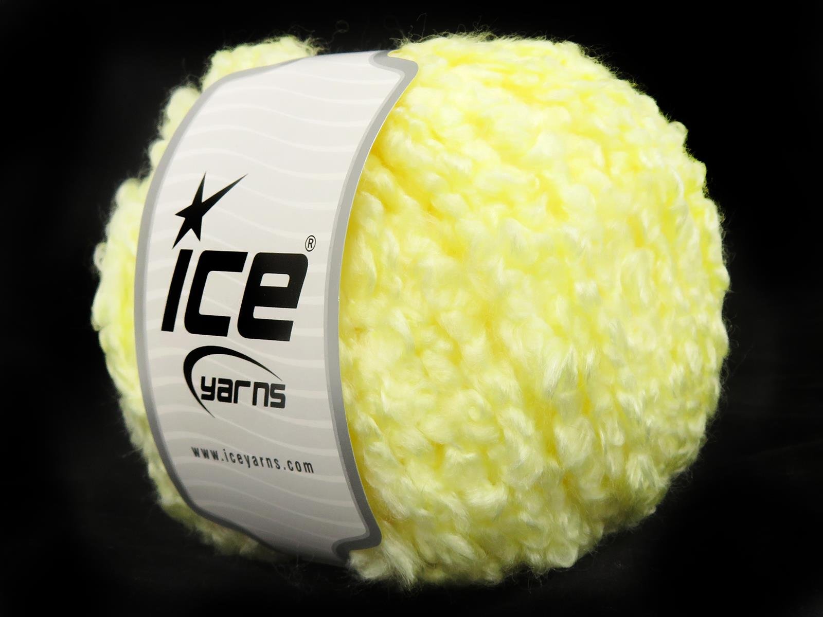 Lot of 4 x 100gr Skeins Ice Yarns CLOUDY Hand Knitting Yarn Light Yellow
