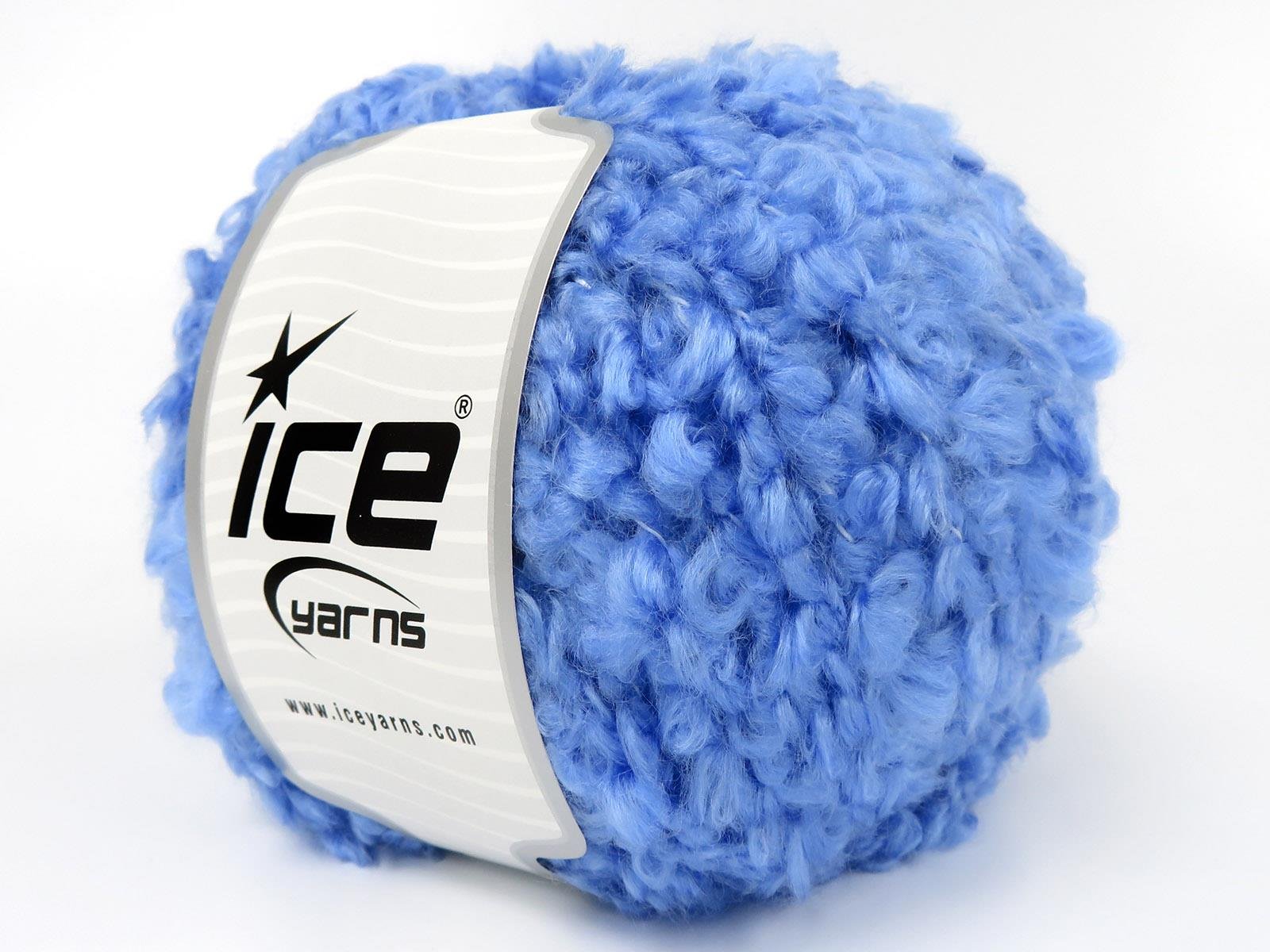 Lot of 4 x 100gr Skeins Ice Yarns CLOUDY Hand Knitting Yarn Blue