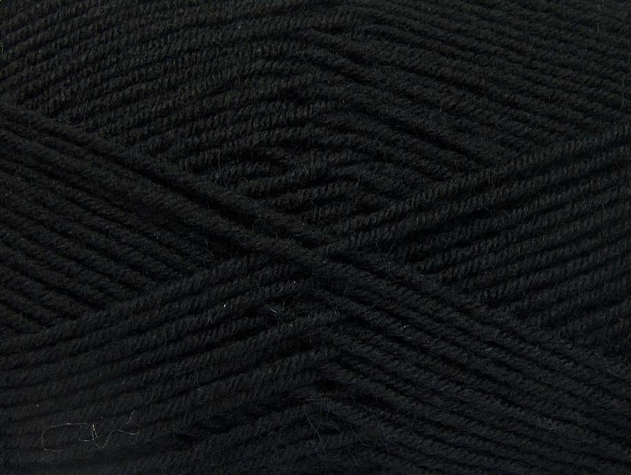 Lot of 4 x 100gr Skeins Ice Yarns ELITE WOOL (30% Wool) Yarn Black