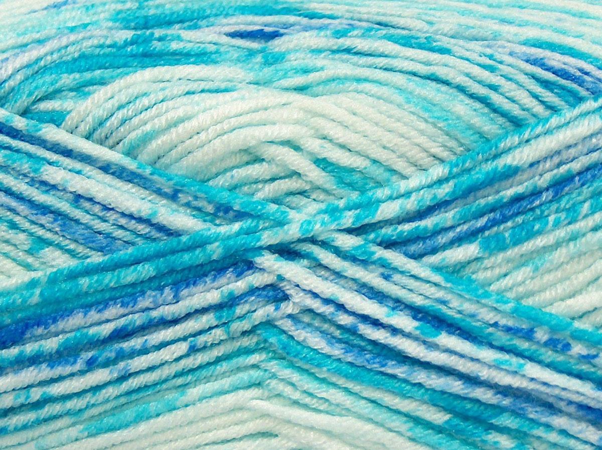 Lot of 4 x 100gr Skeins Ice Yarns HAPPY BABY Yarn Blue Turquoise Shades