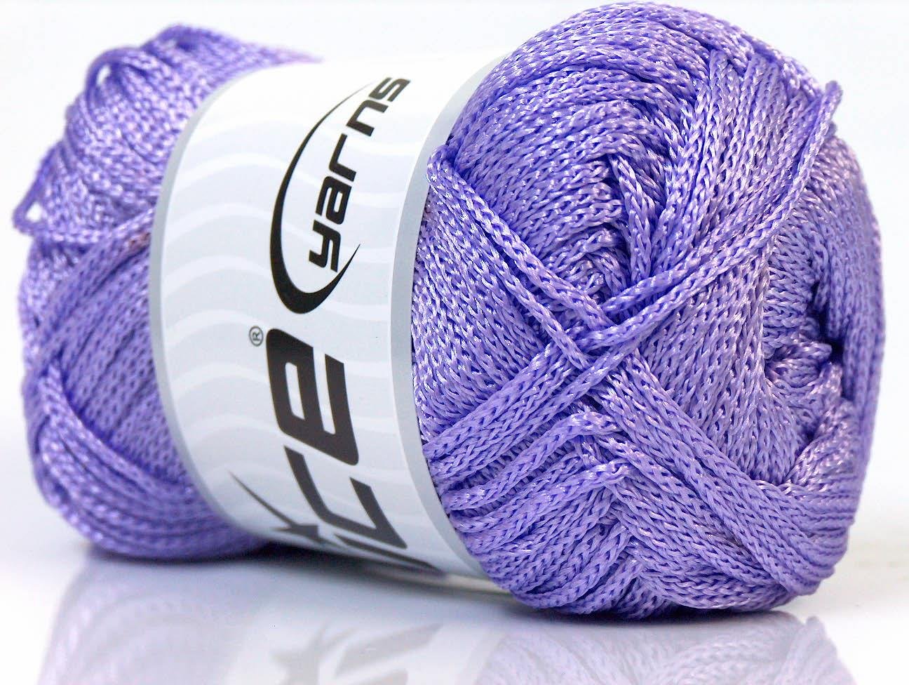 Lot of 4 x 100gr Skeins Ice Yarns MACRAME CORD Hand Knitting Yarn Lilac