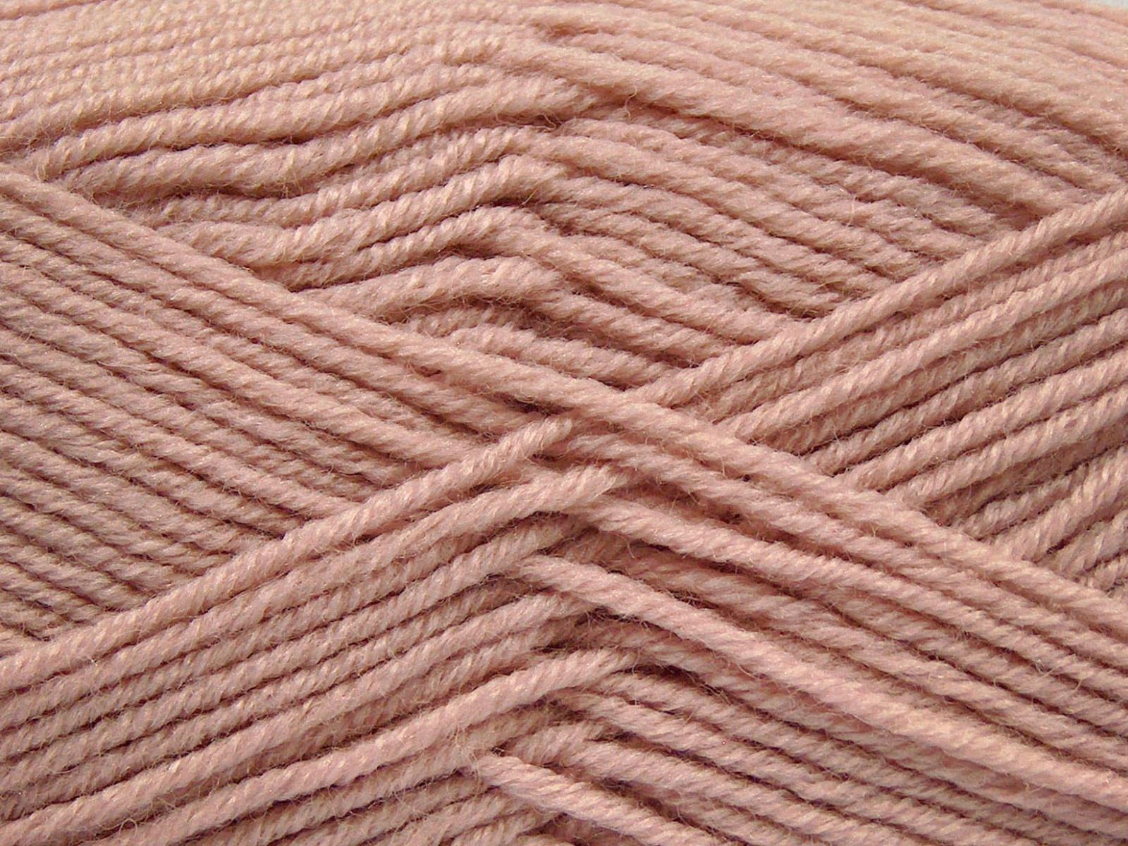 Lot of 4 x 100gr Skeins Ice Yarns MERINO GOLD LIGHT (60% Merino Wool) Yarn Powder Pink
