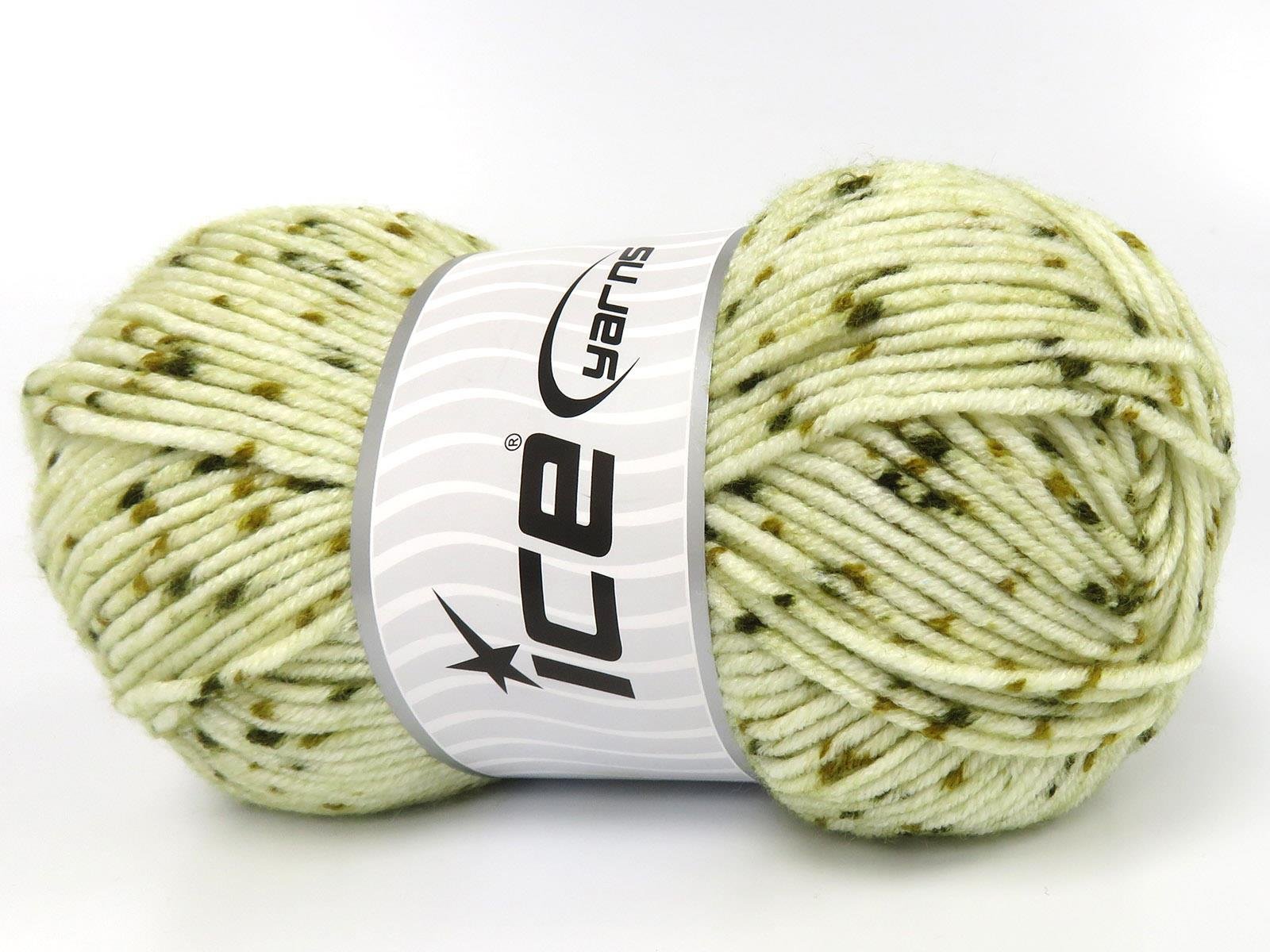 Lot of 4 x 100gr Skeins Ice Yarns NICE BABY TWEED Yarn Cream Khaki Shades