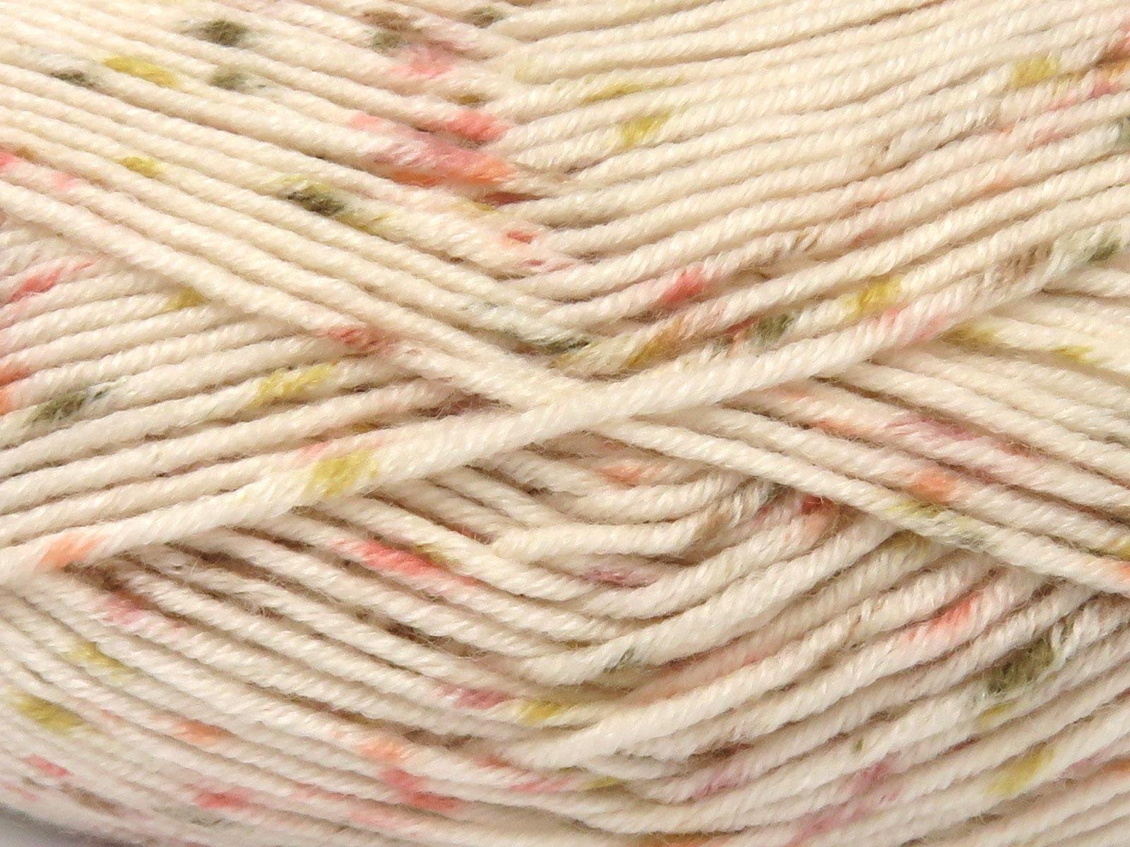 Lot of 4 x 100gr Skeins Ice Yarns NICE BABY TWEED Yarn Salmon Shades Camel Shades