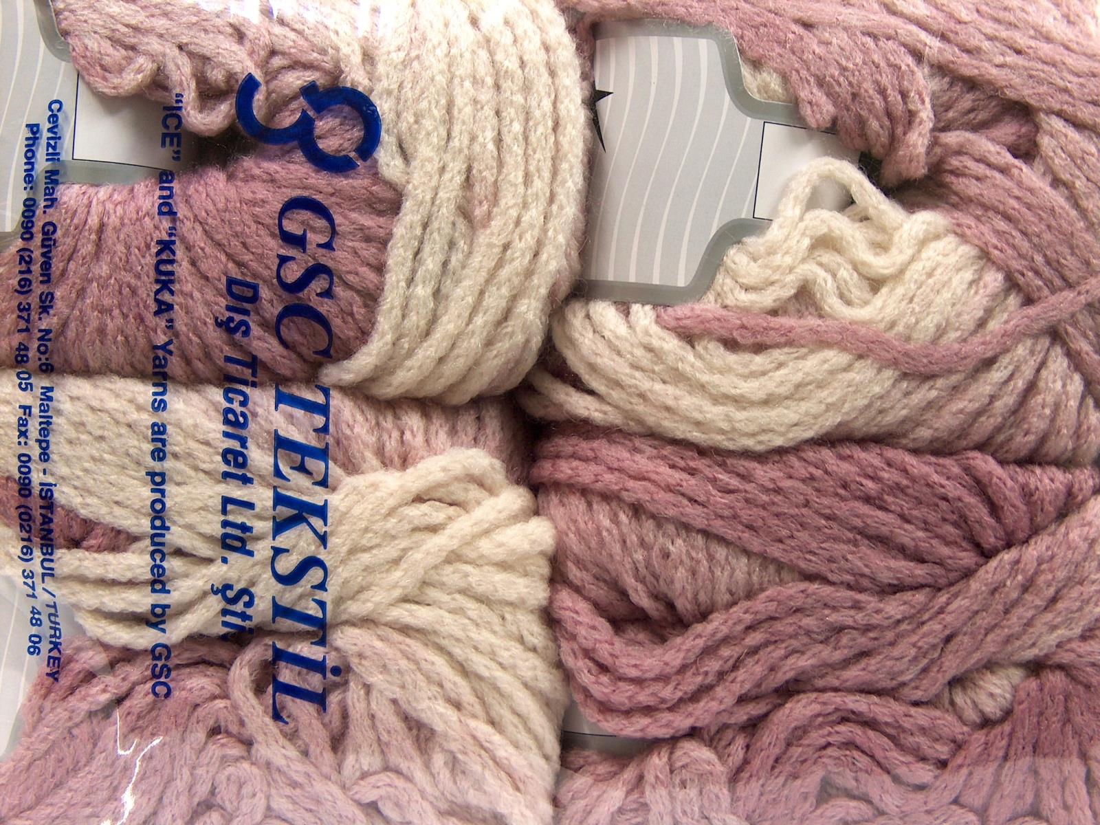 Lot of 4 x 100gr Skeins Ice Yarns NORDIC (23% Wool) Yarn Light Orchid White