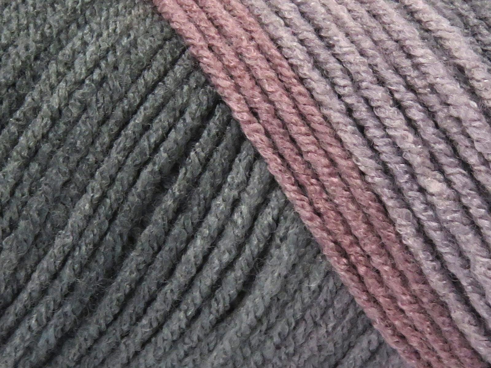 Lot of 4 x 100gr Skeins Ice Yarns ORLANDO Yarn Grey Shades Maroon Salmon