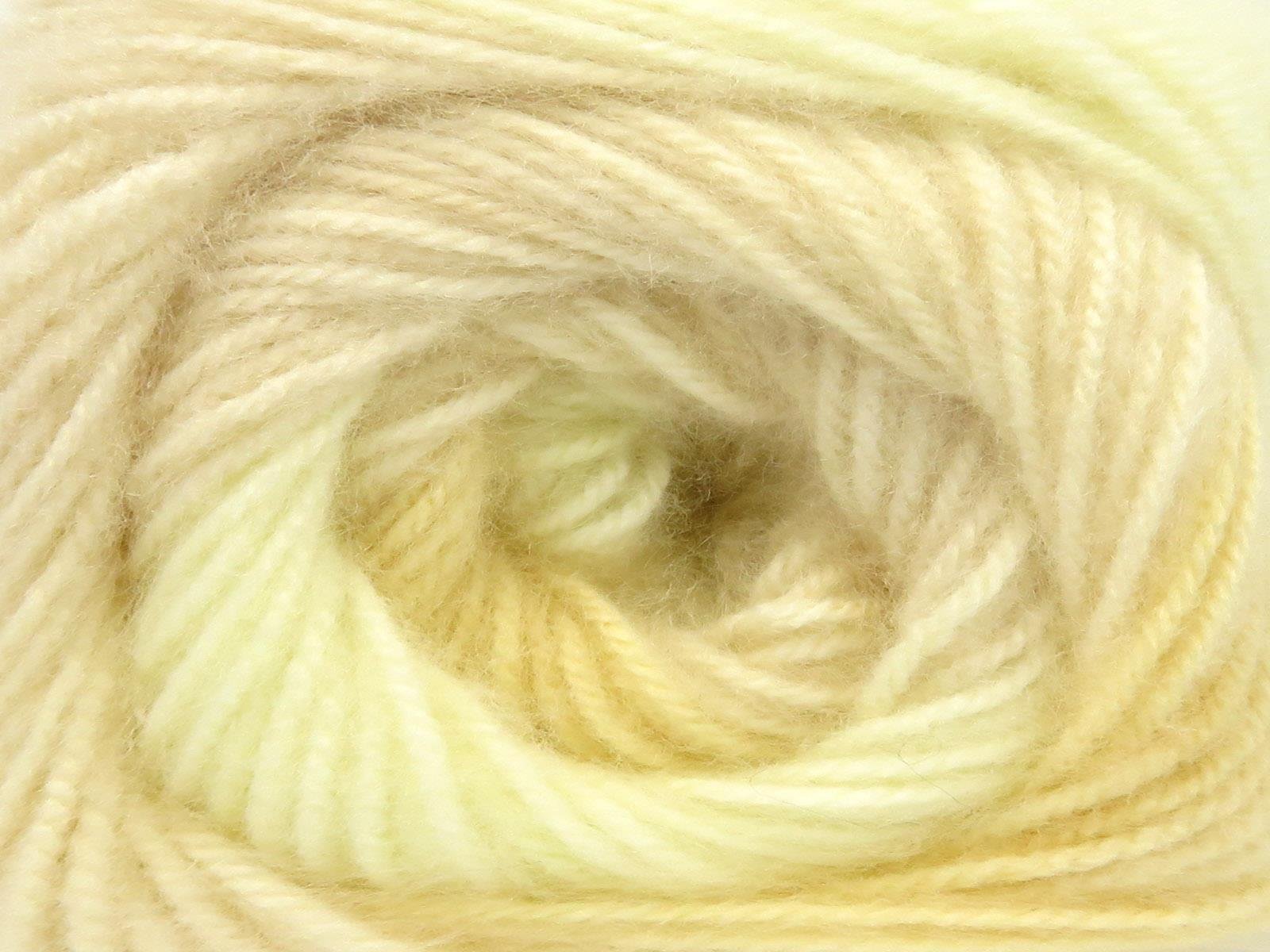 Lot of 4 x 100gr Skeins Ice Yarns SHAGGY Hand Knitting Yarn Cream Shades