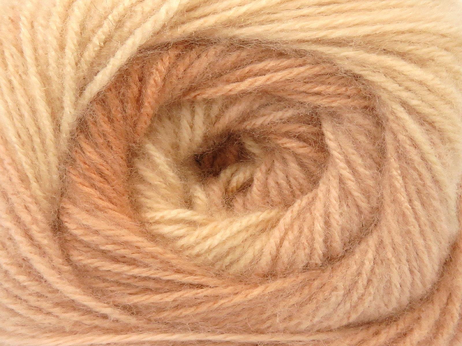 Lot of 4 x 100gr Skeins Ice Yarns SHAGGY Yarn Light Salmon Shades