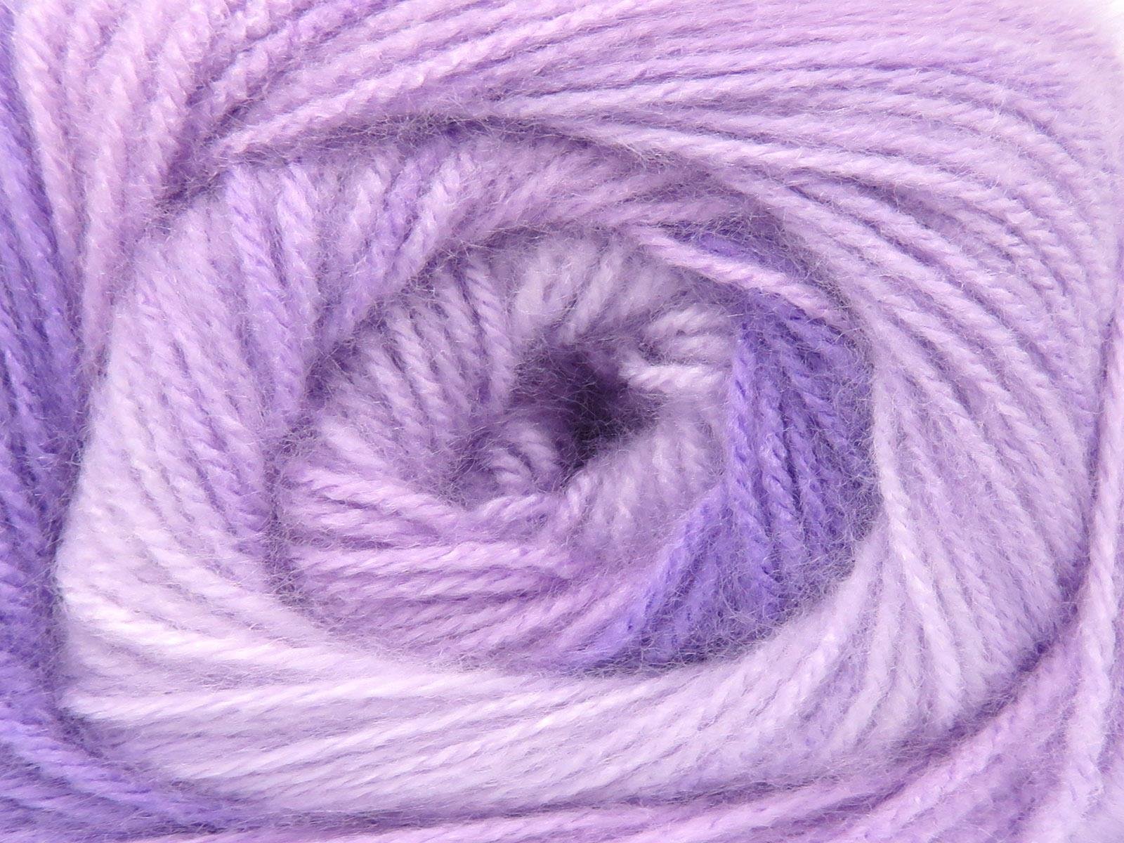 Lot of 4 x 100gr Skeins Ice Yarns SHAGGY Hand Knitting Yarn Lilac Shades