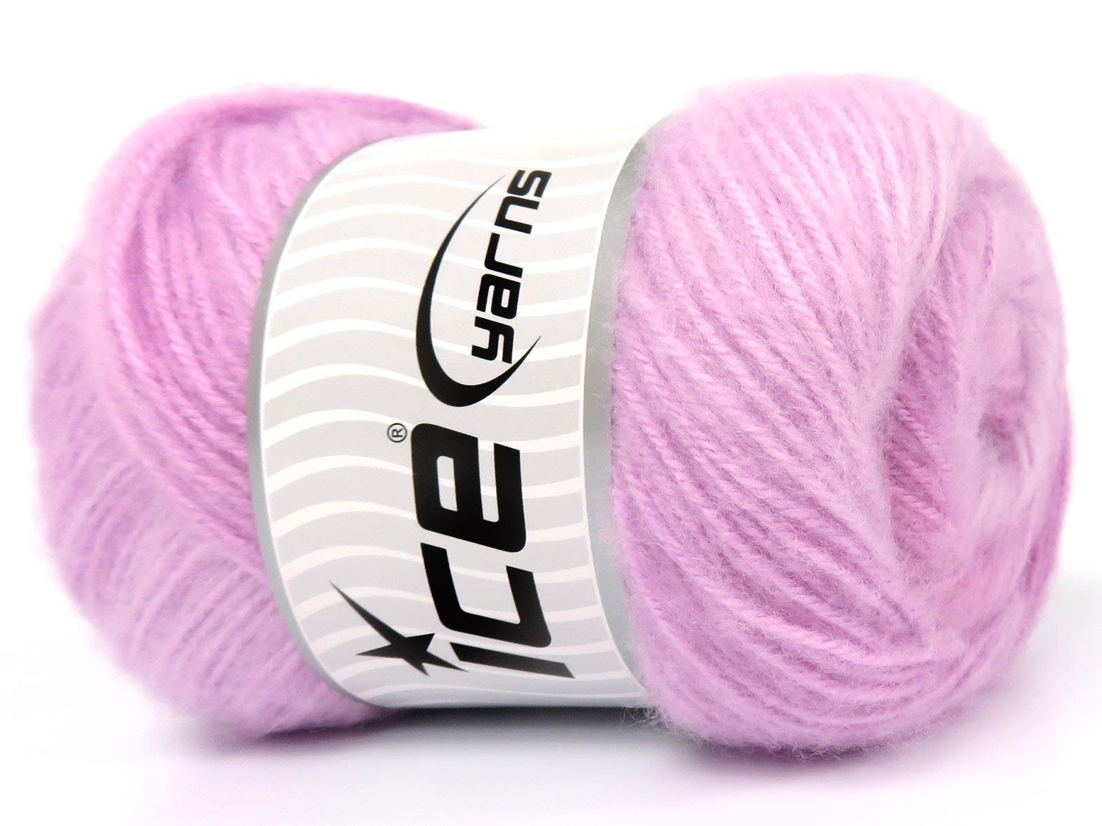 Lot of 4 x 100gr Skeins Ice Yarns SHAGGY Hand Knitting Yarn Light Pink Shades