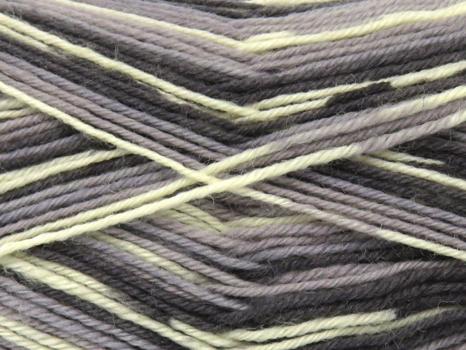 Lot of 4 x 100gr Skeins Ice Yarns SMART SOCK (75% Superwash Wool) Yarn Grey Shades Cream