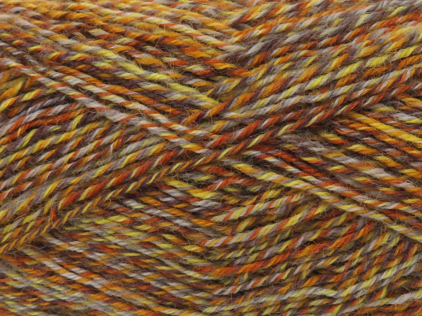 Lot of 4 x 100gr Skeins Ice Yarns SMART SOCK (75% Superwash Wool) Yarn Yellow Gold Grey Brown