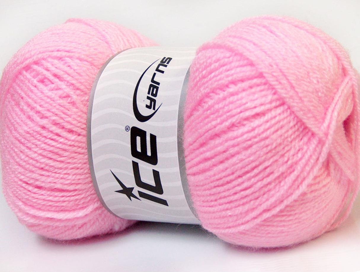Lot of 4 x 100gr Skeins Ice Yarns SUPER BABY Hand Knitting Yarn Baby Pink