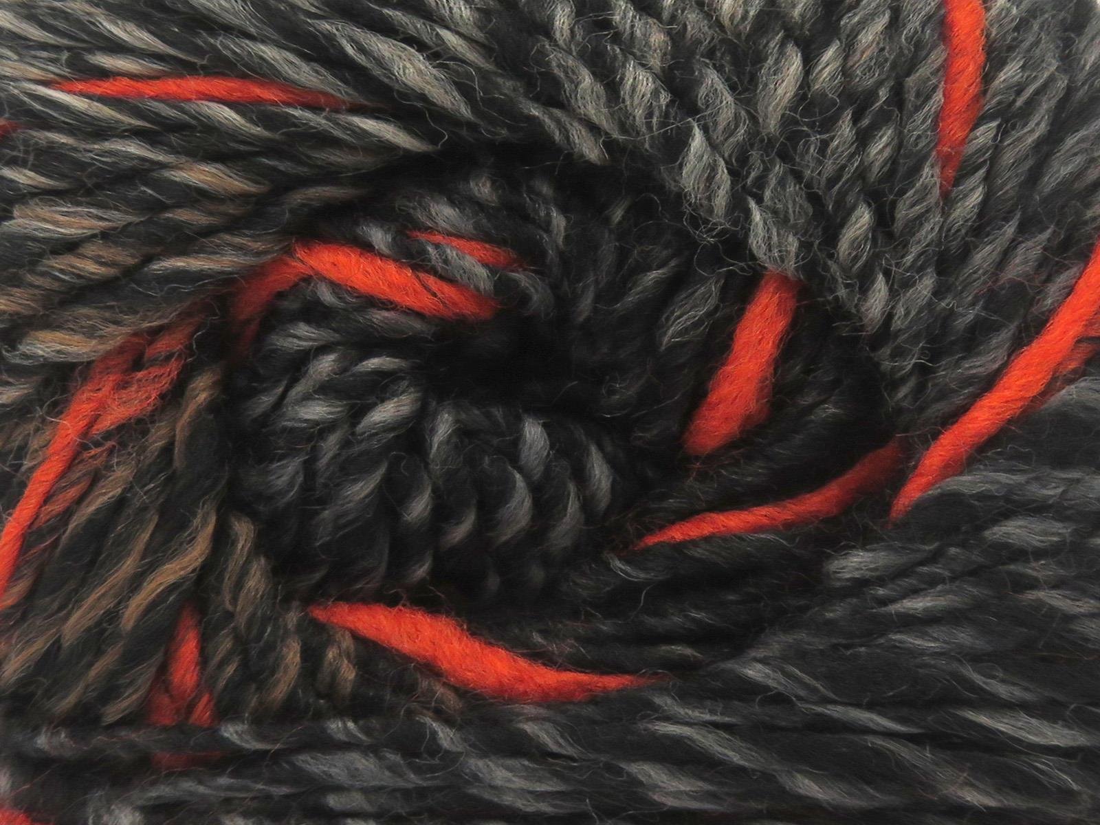 Lot of 4 x 100gr Skeins Ice Yarns SYMPHONY Yarn Black Grey Shades Copper