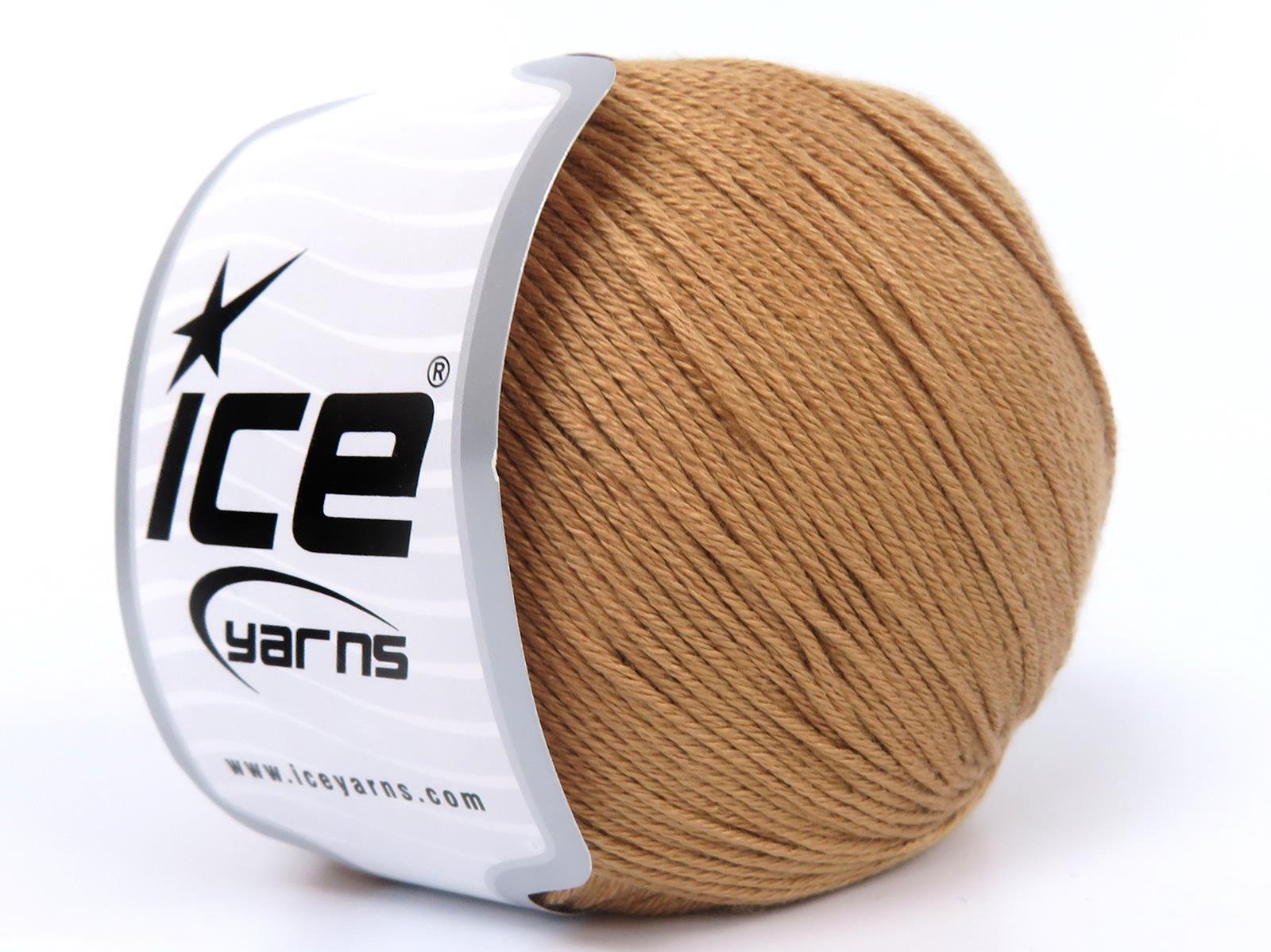 Lot of 4 x 100gr Skeins Ice Yarns TENCEL Hand Knitting Yarn Milky Brown