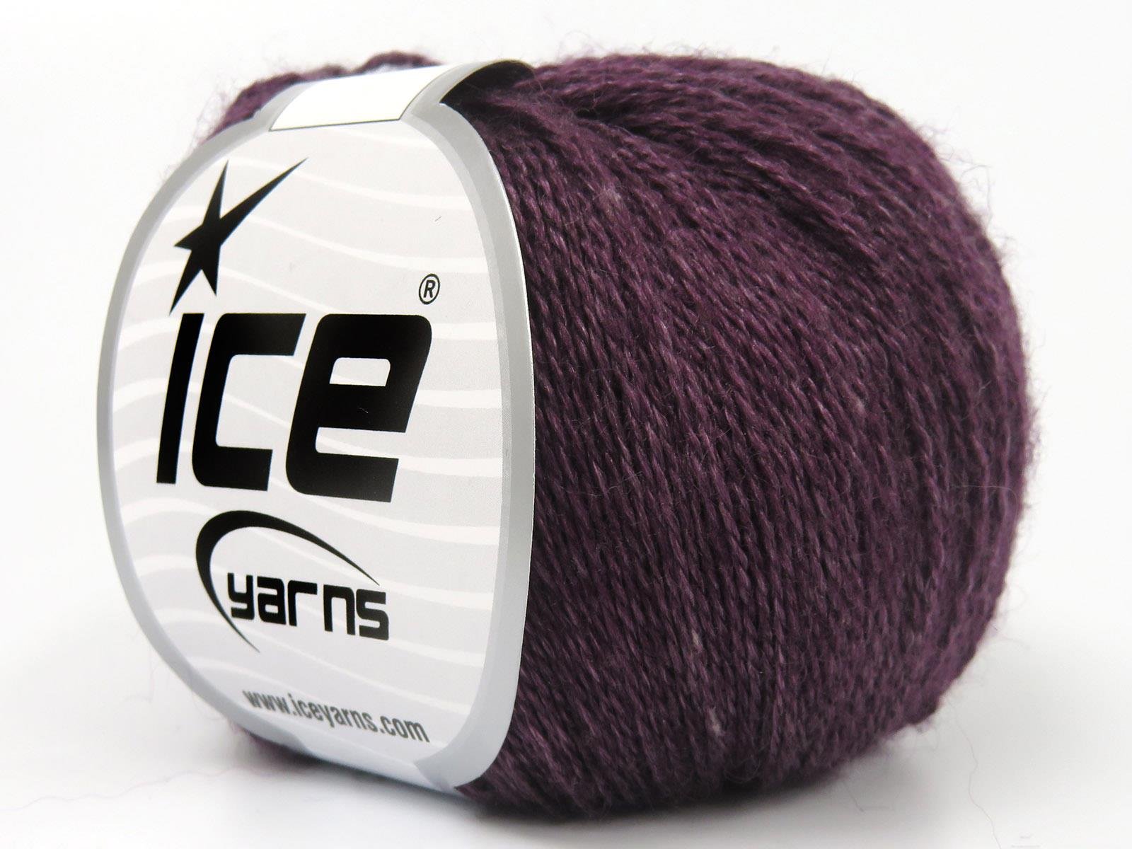 Lot of 6 Skeins Ice Yarns SILK (10% Kid Mohair 40% Merino Superfine) Yarn Maroon