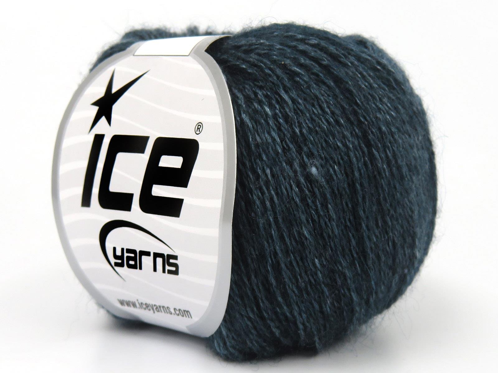 Lot of 6 Skeins Ice Yarns SILK (50% Silk 10% Kid Mohair) Yarn Teal