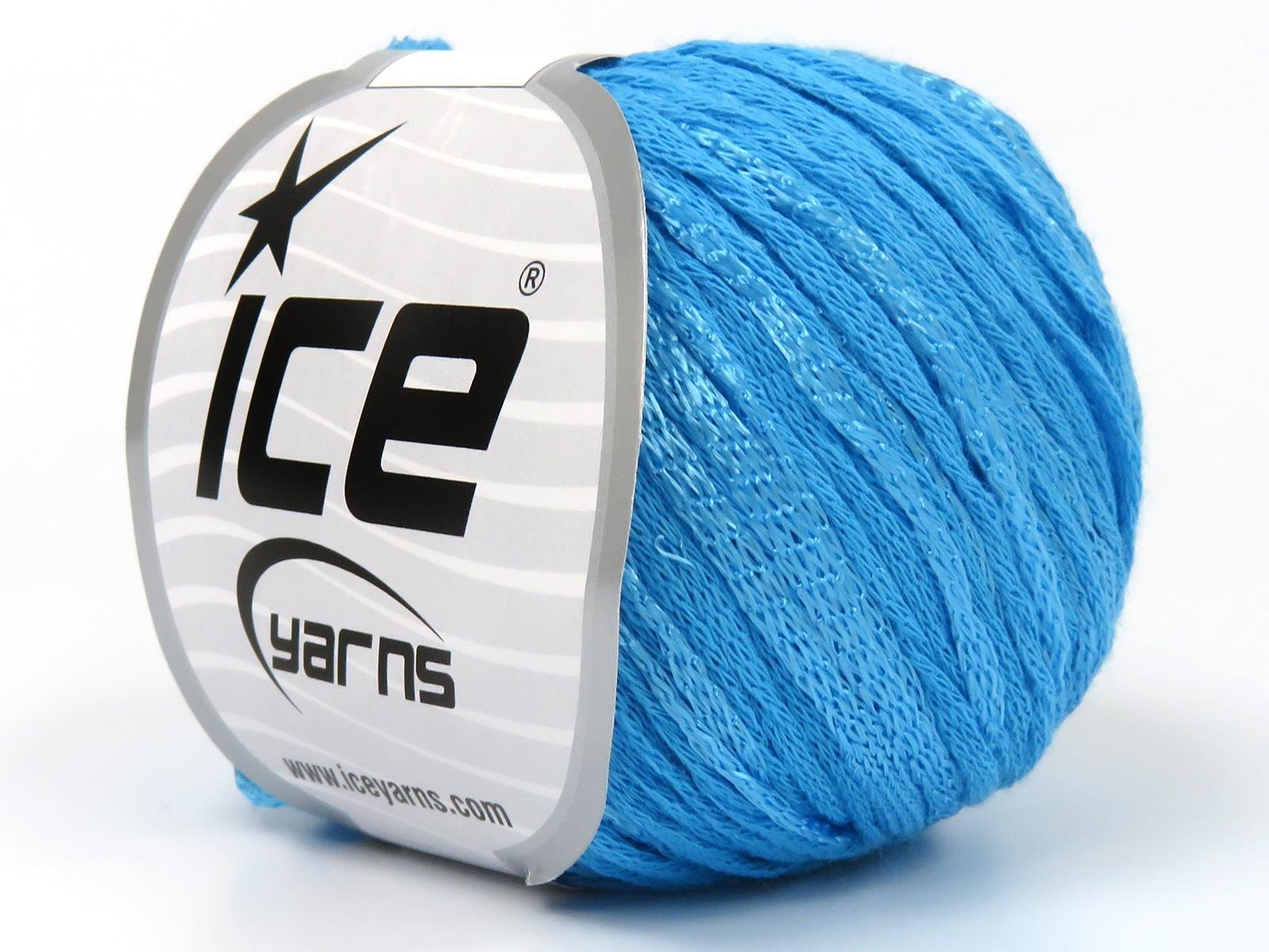 Lot of 6 Skeins Ice Yarns SUMMERTIME (80% Cotton 20% Viscose) Yarn Turquoise