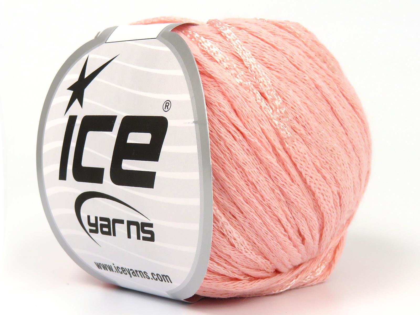 Lot of 6 Skeins Ice Yarns SUMMERTIME (80% Cotton 20% Viscose) Yarn Light Salmon