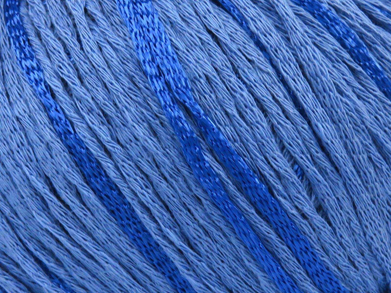 Lot of 6 Skeins Ice Yarns SUMMERTIME (80% Cotton 20% Viscose) Yarn Light Jeans Blue