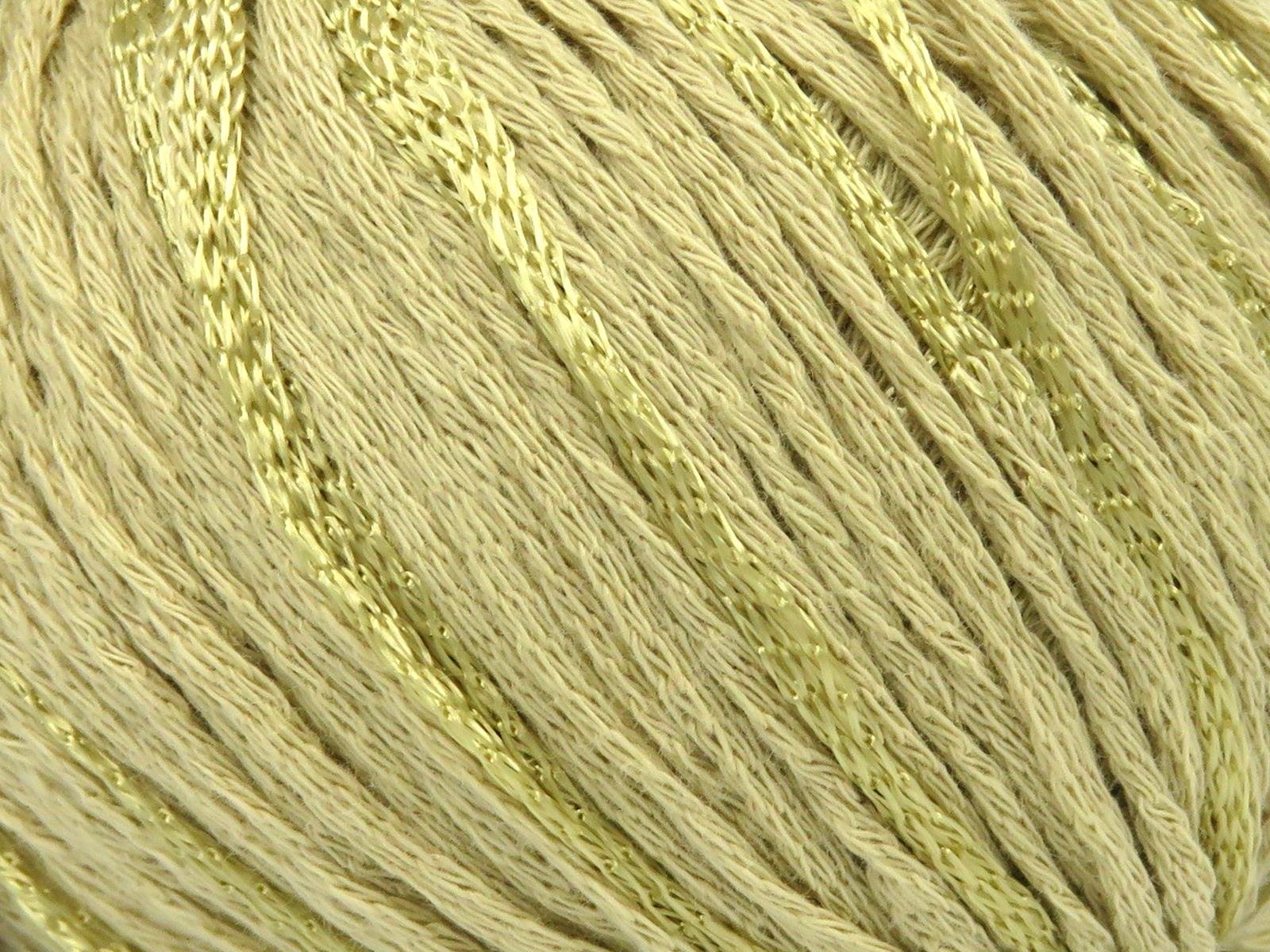 Lot of 6 Skeins Ice Yarns SUMMERTIME (80% Cotton 20% Viscose) Yarn Dark Cream