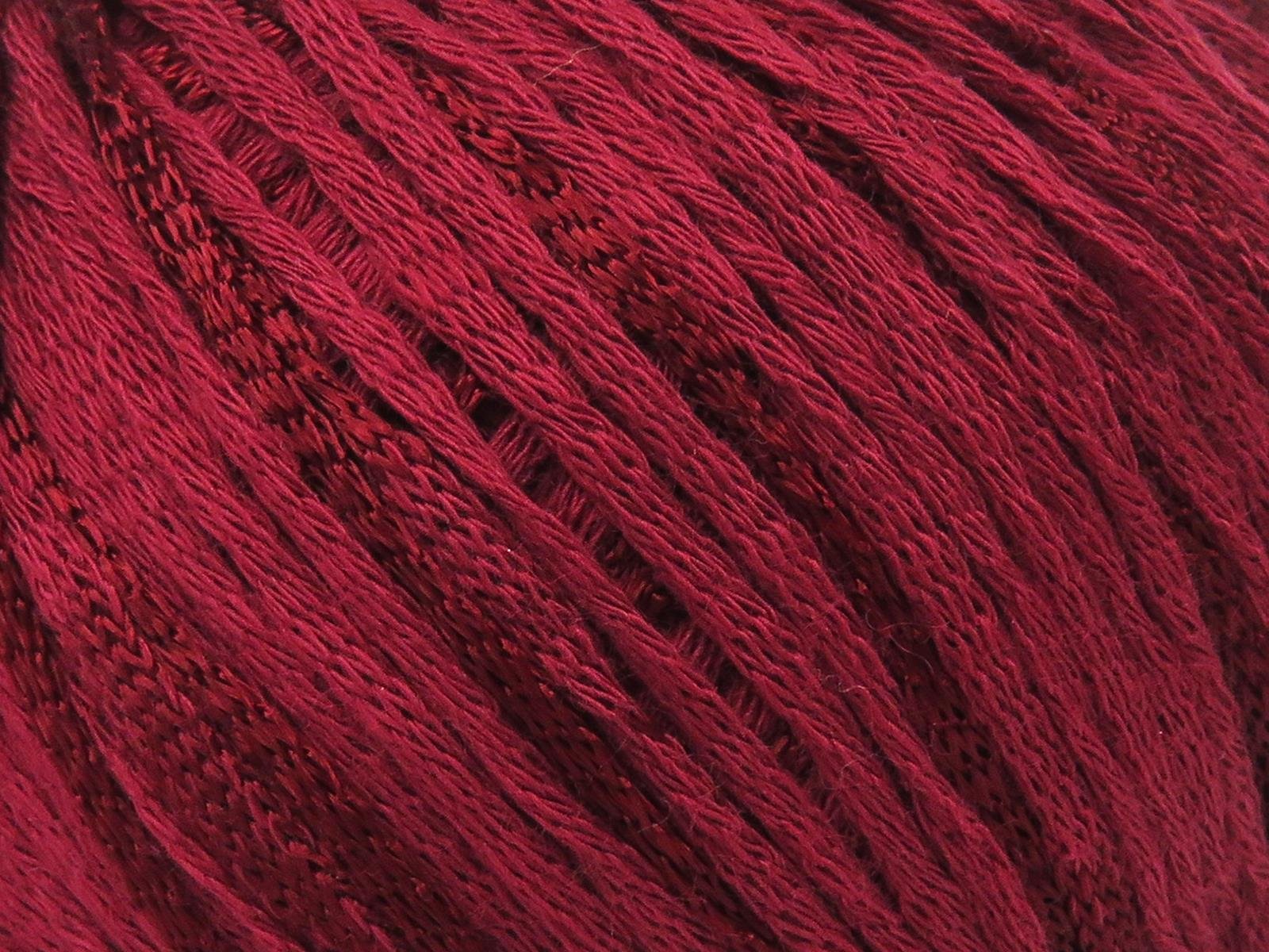 Lot of 6 Skeins Ice Yarns SUMMERTIME (80% Cotton 20% Viscose) Yarn Burgundy