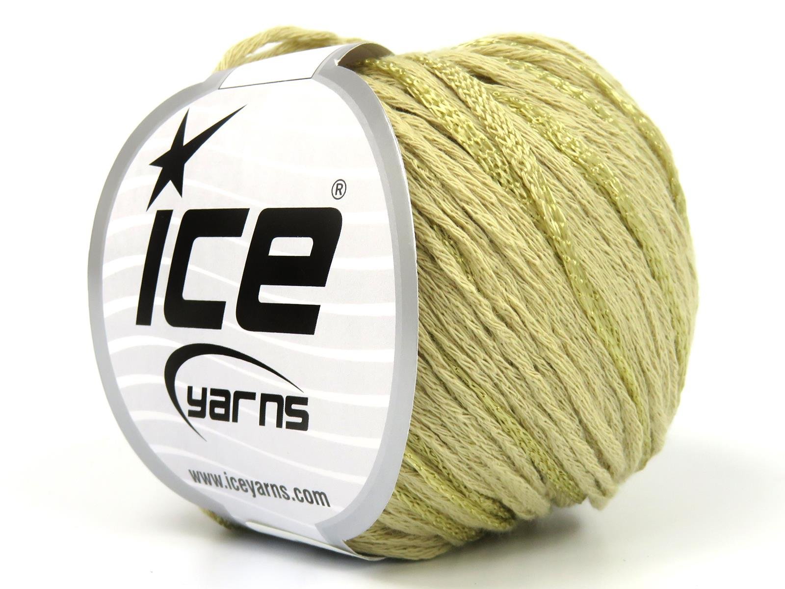Lot of 6 Skeins Ice Yarns SUMMERTIME (80% Cotton 20% Viscose) Yarn Dark Cream