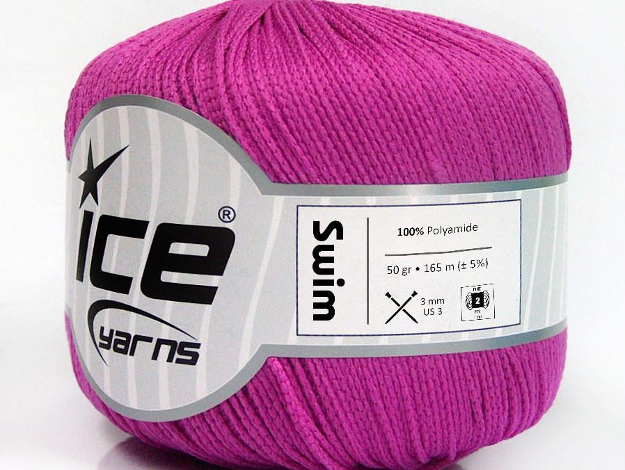 Lot of 6 Skeins Ice Yarns SWIM Hand Knitting Yarn Orchid
