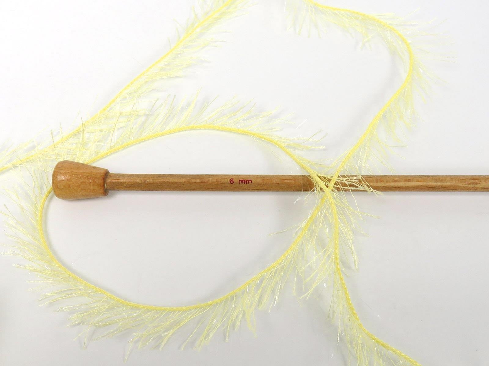 Lot of 8 Skeins Ice Yarns EYELASH GLITZ 50GR Hand Knitting Yarn Light Yellow