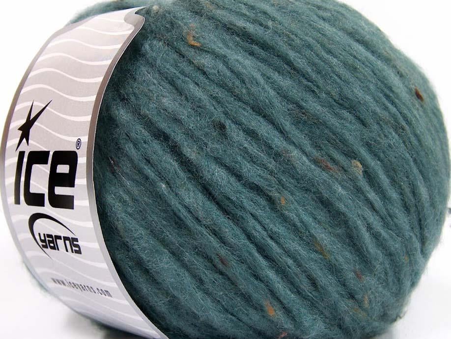 Lot of 8 Skeins Ice Yarns SOFTAIR TWEED (4% Viscose) Yarn Dark Turquoise