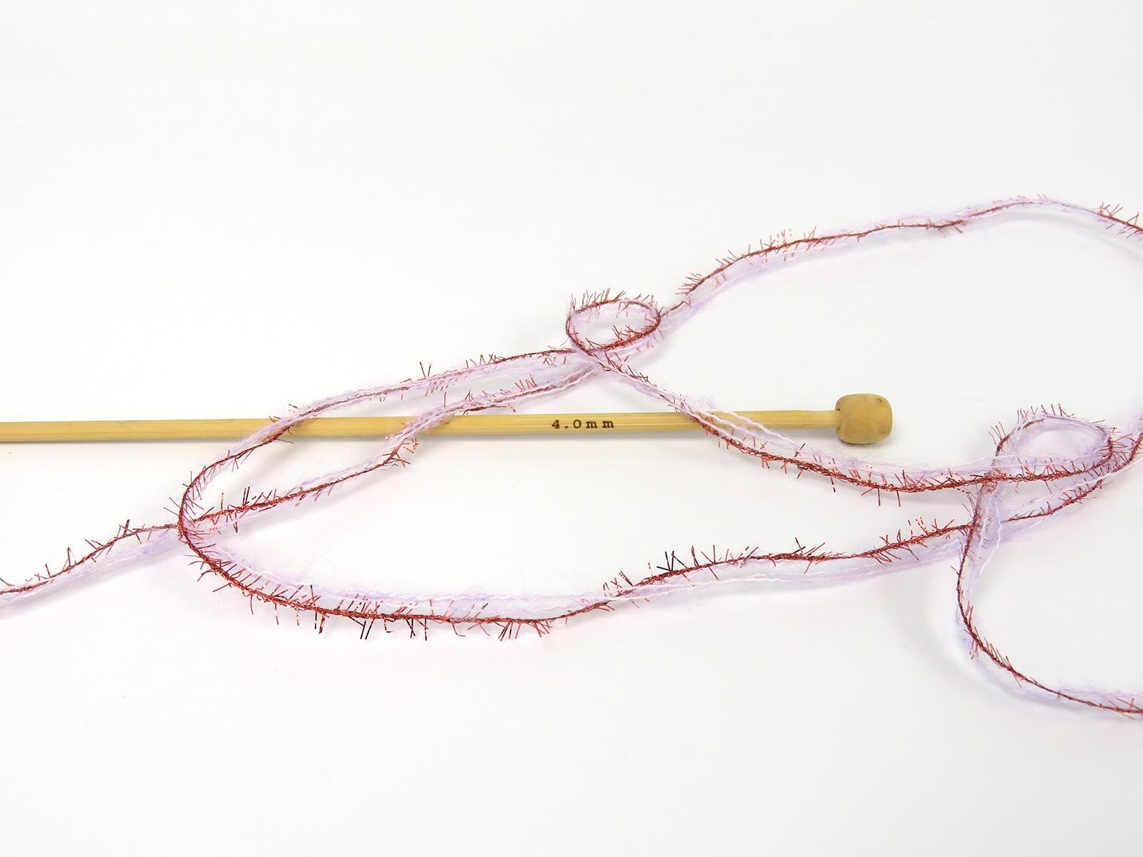 Lot of 8 Skeins Ice Yarns TOMMY WOOL GLITZ (7% Wool) Yarn Light Lilac Copper