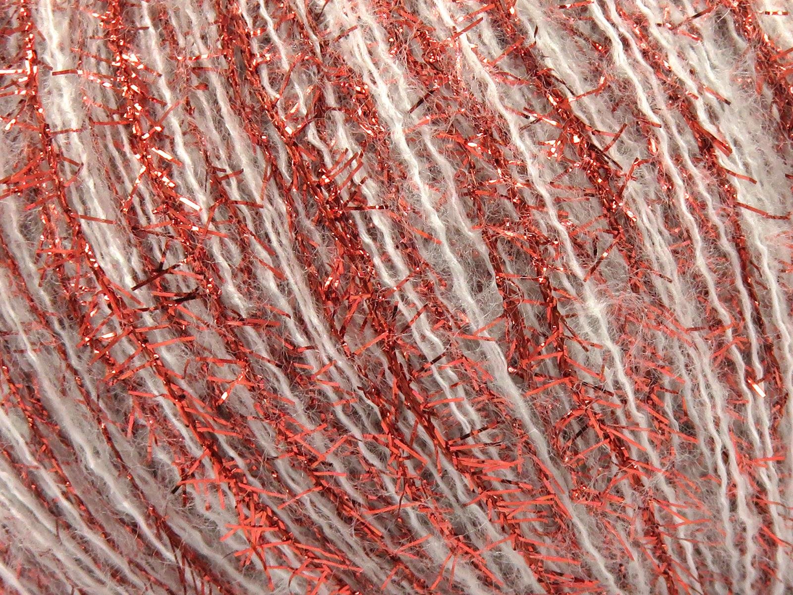 Lot of 8 Skeins Ice Yarns TOMMY WOOL GLITZ (7% Wool) Yarn Light Grey Copper